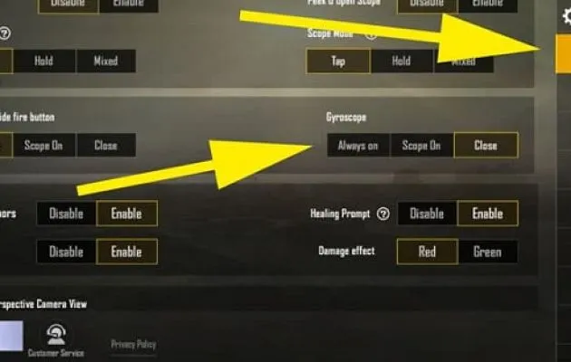 setting pubg mobile