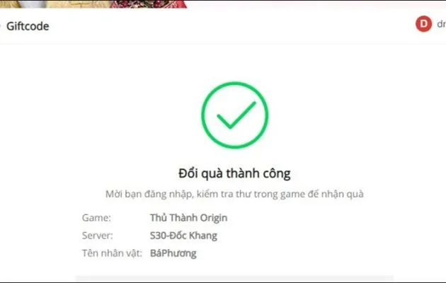 code thủ thành origin